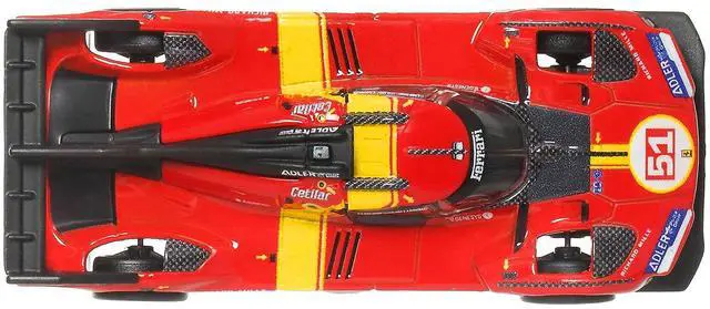 Alt view image 3 of 6 - Ferrari 499P #51 Red with Yellow Stripes "Circuit Legends" Series Diecast Model Car by Hot Wheels