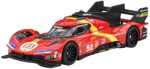 Alt view image 4 of 6 - Ferrari 499P #51 Red with Yellow Stripes "Circuit Legends" Series Diecast Model Car by Hot Wheels