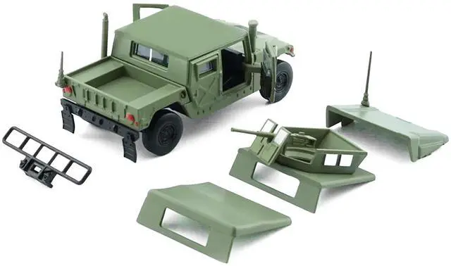 Alt view image 3 of 6 - HUMVEE 4-CT Military Vehicle Olive Green with Alternative Tops 1/64 Diecast Model Car by BM Creations