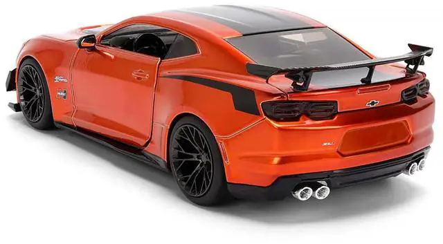 Alt view image 5 of 6 - 2024 Chevrolet Camaro ZL1 1LE Orange Metallic with Black Stripes "Bigtime Muscle" 1/24 Diecast Car Model by Jada