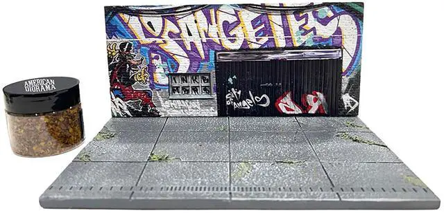 Alt view image 6 of 6 - "American Diorama X INK BMBRS - LA Graffiti" Street Art Diorama for 1/64 Scale Models by American Diorama