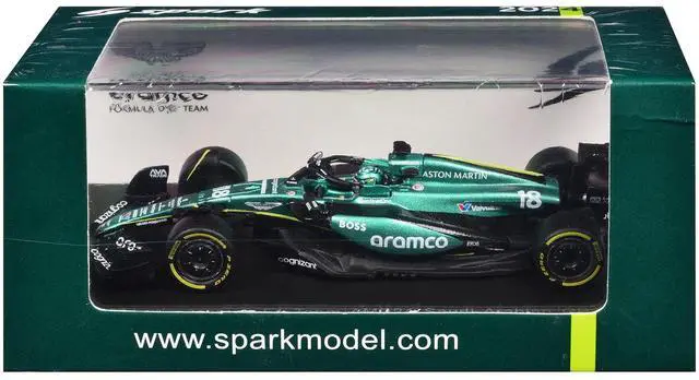 Alt view image 3 of 3 - Aston Martin AMR24 #18 Lance Stroll Formula One F1 "Saudi Arabian GP" (2024) 1/64 Diecast Model Car by Spark