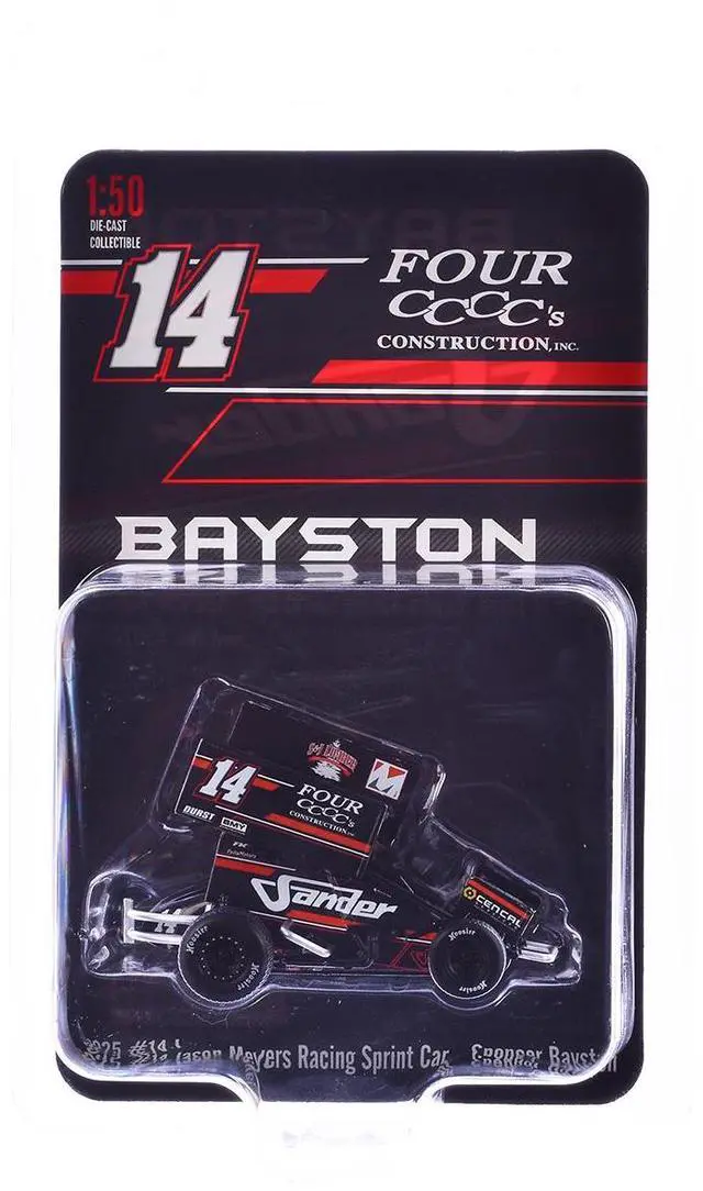 Alt view image 6 of 6 - Winged Sprint Car #14 "Four CCCC's Construction - Sander" Jason Meyers Racing (2025) 1/50 Diecast Model Car by ACME