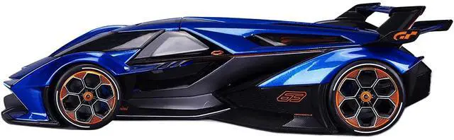 Alt view image 2 of 4 - Lamborghini V12 Vision Gran Turismo Blue Metallic 1/18 Diecast Model Car by Maisto