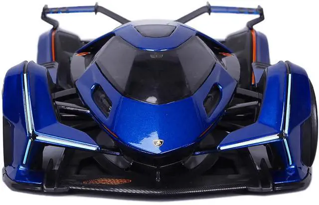 Alt view image 3 of 4 - Lamborghini V12 Vision Gran Turismo Blue Metallic 1/18 Diecast Model Car by Maisto