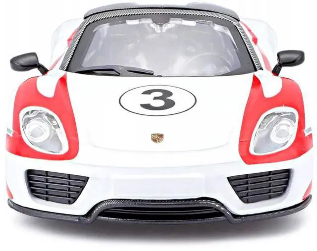 Alt view image 4 of 6 - Porsche 918 Spyder Weissach #3 White 1/24 Diecast Model Car by Bburago