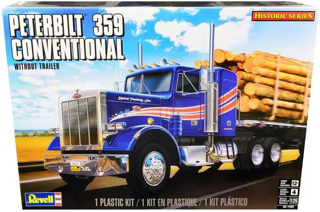Main image of Level 4 Model Kit Peterbilt 359 Conventional Truck Tractor (without Trailer) "Historic Series" 1/25 Scale Model by Revell