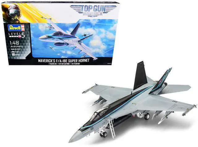 Main image of Level 5 Model Kit Maverick's F/A-18E Super Hornet Jet "Top Gun: Maverick" (2022) Movie 1/48 Scale Model by Revell