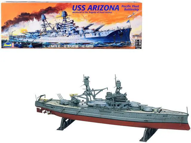 Main image of Level 4 Model Kit USS Arizona Pacific Fleet Battleship "Memorial to the Tragedy of Pearl Harbor" 1/426 Scale Model by Revell
