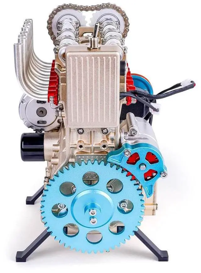 Alt view image 6 of 6 - Model Kit 4-Cylinder Diecast Engine Model Kit by Motor City Classics