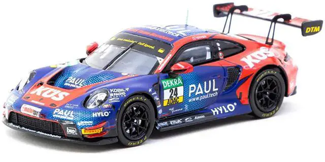 Main image of Porsche 911 GT3 R #24 "KUS Team Bernhard" "Deutsche Tourenwagen Masters" (2023) "Hobby64" 1/64 Diecast Model by Tarmac Works