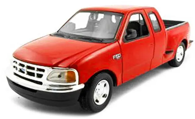Alt view image 2 of 3 - 2001 Ford F-150 XLT Flareside Supercab Pickup Truck Red 1/24 Diecast Model Car by Motormax