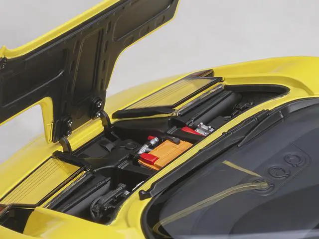 Alt view image 3 of 6 - Bugatti EB110 SS Super Sport Giallo Bugatti Yellow with Silver Wheels 1/18 Model Car by Autoart