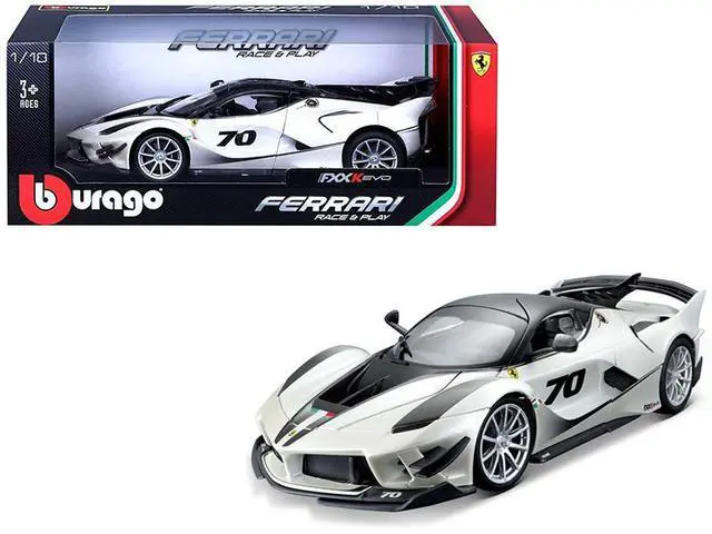 Main image of Ferrari FXX-K Evo #70 White 1/18 Diecast Model Car by Bburago