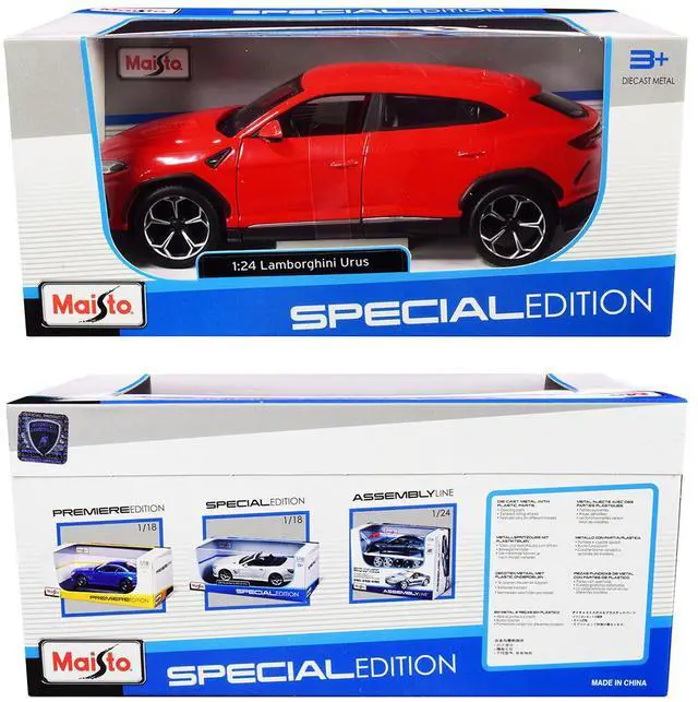 Alt view image 3 of 3 - Lamborghini Urus Red "Special Edition" Series 1/24 Diecast Model Car by Maisto