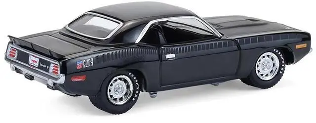 Alt view image 4 of 6 - 1970 Plymouth 'Cuda AAR Black with Gray Stripes "Barrett-Jackson" Series 16 1/64 Diecast Model Cars by Greenlight