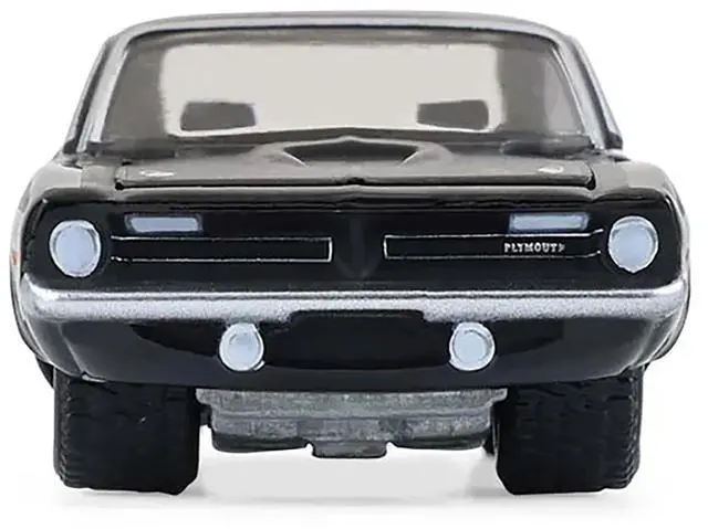Alt view image 5 of 6 - 1970 Plymouth 'Cuda AAR Black with Gray Stripes "Barrett-Jackson" Series 16 1/64 Diecast Model Cars by Greenlight