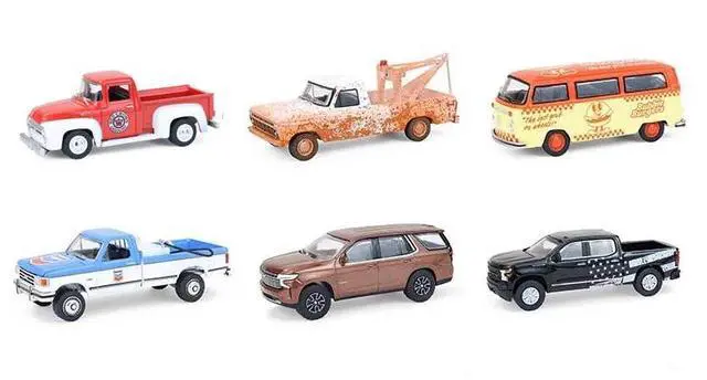 Alt view image 2 of 6 - "Blue Collar Collection" Series 14 Set of 6 pieces 1/64 Diecast Model Cars by Greenlight
