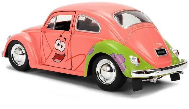 Alt view image 4 of 6 - 1959 Volkswagen Beetle "Patrick Star" Livery Pink "SpongeBob SquarePants" (1999-Current) TV 1/32 Die Cast Model Car by Jada