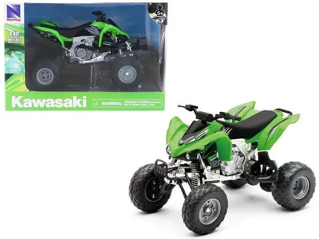 Main image of Kawasaki KFX 450R ATV Green 1/12 Motorcycle Model by New Ray