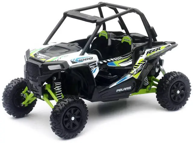 Alt view image 2 of 3 - Polaris RZR XP 1000 Dune Buggy White Lightning and Bright Green 1/18 Diecast Model by New Ray