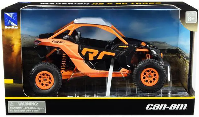 Alt view image 3 of 4 - Can-Am Maverick X3 XRC Turbo ATV Orange and Black 1/18 Diecast Model by New Ray