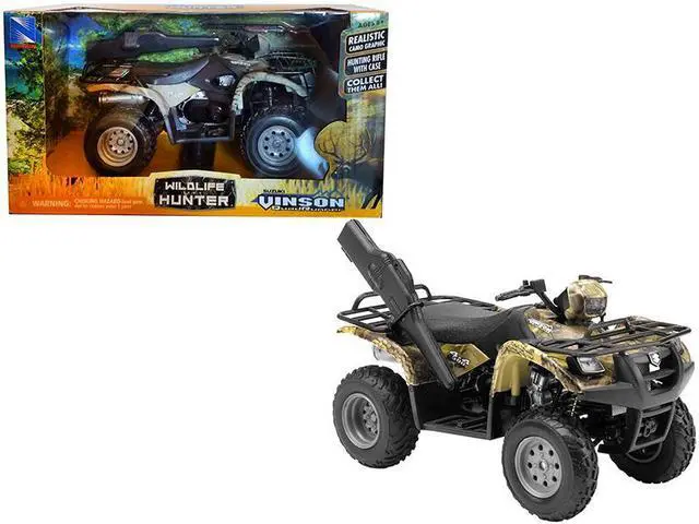 Main image of Suzuki Vinson 4x4 500 Quad Runner ATV Green 1/12 Diecast Motorcycle Model by New Ray
