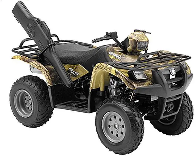 Alt view image 2 of 3 - Suzuki Vinson 4x4 500 Quad Runner ATV Green 1/12 Diecast Motorcycle Model by New Ray