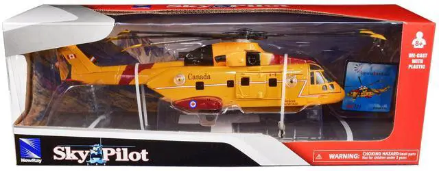 Alt view image 3 of 3 - AgustaWestland AW101 (EH101) Helicopter Yellow "Canada Forces Search & Rescue" "Sky Pilot" Series 1/55 Diecast Model by New Ray