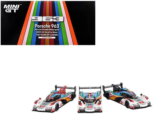 Main image of Porsche 963 "Porsche Penske Motorsport" 24 Hours of Le Mans (2023) Set of 3 Cars Limited Ed 1/64 Diecast Model Car by Mini GT