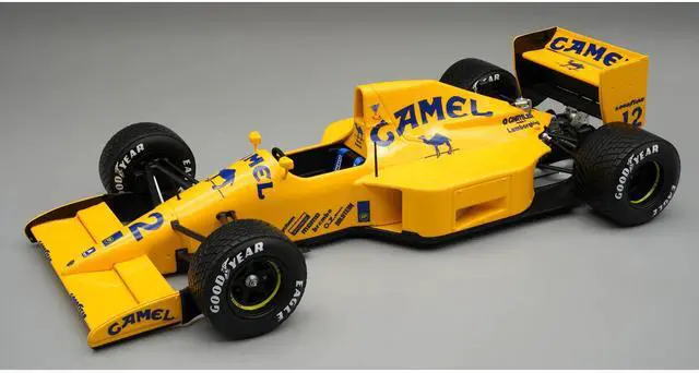 Main image of Lotus 102 #12 "Lamborghini Engine" F1 "Monaco GP" (1990) "Mythos Series" with Display Case 1/18 Model Car by Tecnomodel