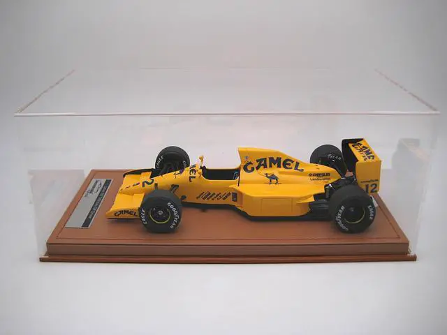 Alt view image 3 of 4 - Lotus 102 #12 "Lamborghini Engine" F1 "Monaco GP" (1990) "Mythos Series" with Display Case 1/18 Model Car by Tecnomodel