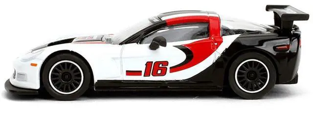 Alt view image 2 of 6 - 2005 Chevrolet Corvette C6R #16 White with Black and Red Graphics "Collection" Series 1/64 Diecast Model Car by Majorette