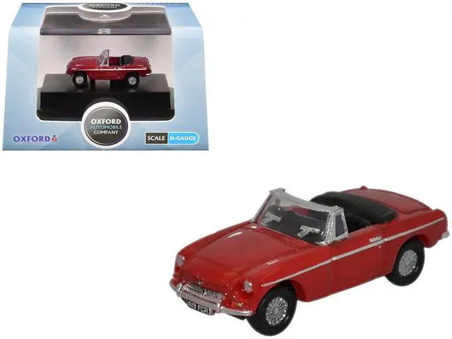 Alt view image 5 of 5 - MG MGB Roadster RHD (Right Hand Drive) Tartan Red 1/148 (N) Scale Diecast Model car by Oxford Diecast