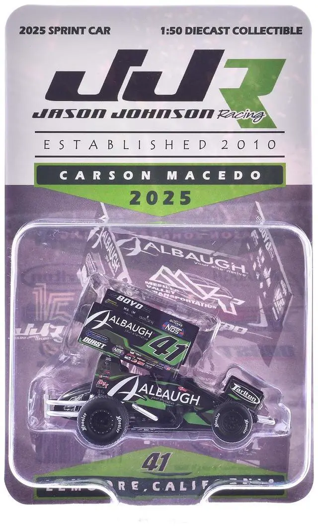 Main image of Winged Sprint Car #41 Carson Macedo "Albaugh" Jason Johnson Racing (2025) 1/50 Diecast Model Car by ACME