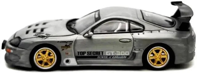 Alt view image 4 of 6 - Toyota Supra "Top Secret" GT300 RHD Raw Metal "Vintage Diecast Expo Hong Kong 2025" 1/64 Diecast Model Car by Pop Race