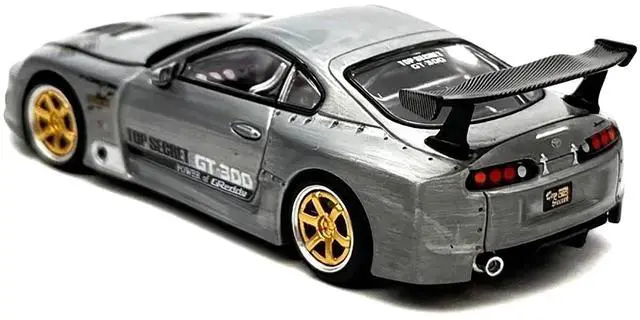 Alt view image 5 of 6 - Toyota Supra "Top Secret" GT300 RHD Raw Metal "Vintage Diecast Expo Hong Kong 2025" 1/64 Diecast Model Car by Pop Race