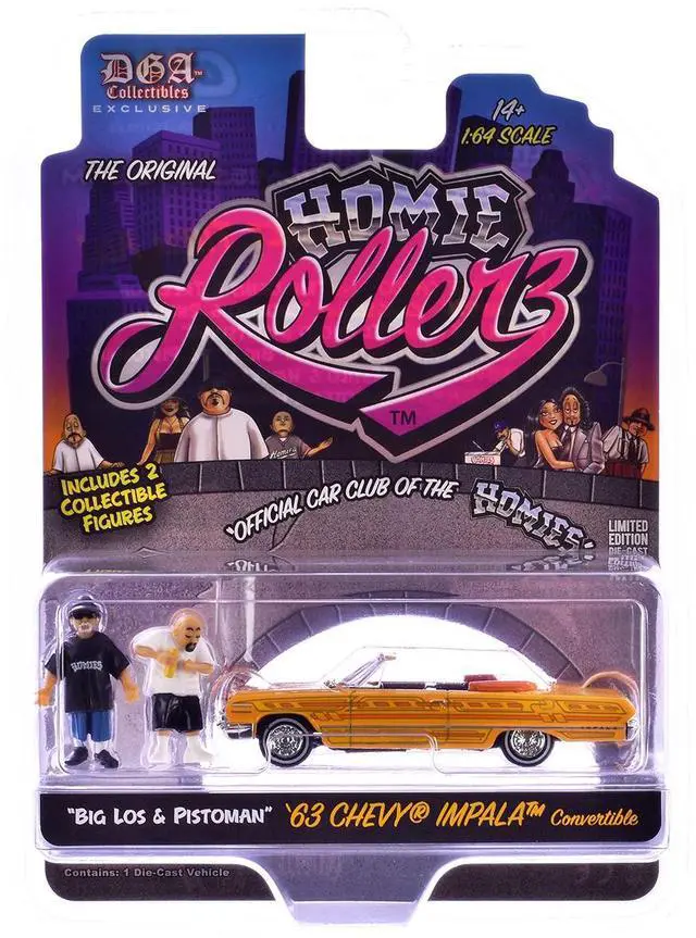 Alt view image 2 of 6 - "Homie Rollerz" 2025 Series 1 Set of 6 pieces 1/64 Diecast Model Cars by Greenlight and DGA