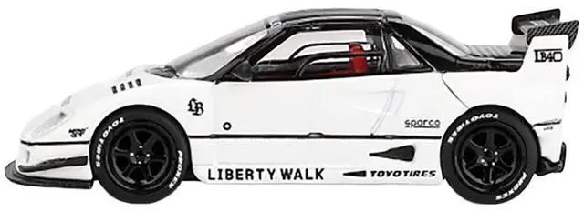 Alt view image 2 of 6 - Mazda AZ-1 Liberty Walk LB40 RHD White with Black Top "2024 Tokyo Auto Salon" Limited Edition 1/64 Diecast Model Car by Mini GT