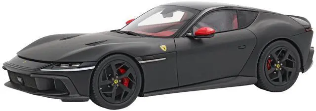 Alt view image 2 of 6 - Ferrari 12Cilindri with Panoramic Roof Matt Black with DISPLAY CASE Limited Edition to 48 pieces 1/18 Model Car by BBR Models