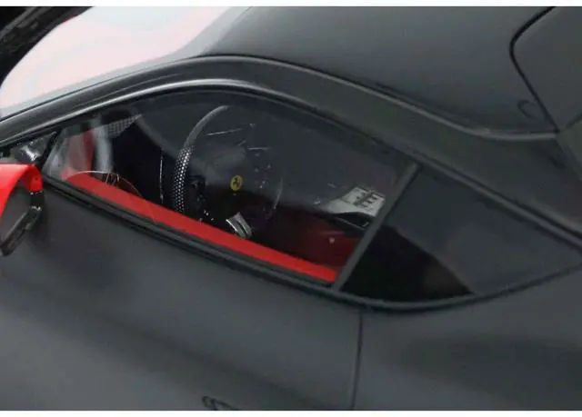 Alt view image 3 of 6 - Ferrari 12Cilindri with Panoramic Roof Matt Black with DISPLAY CASE Limited Edition to 48 pieces 1/18 Model Car by BBR Models