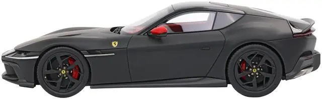 Alt view image 5 of 6 - Ferrari 12Cilindri with Panoramic Roof Matt Black with DISPLAY CASE Limited Edition to 48 pieces 1/18 Model Car by BBR Models