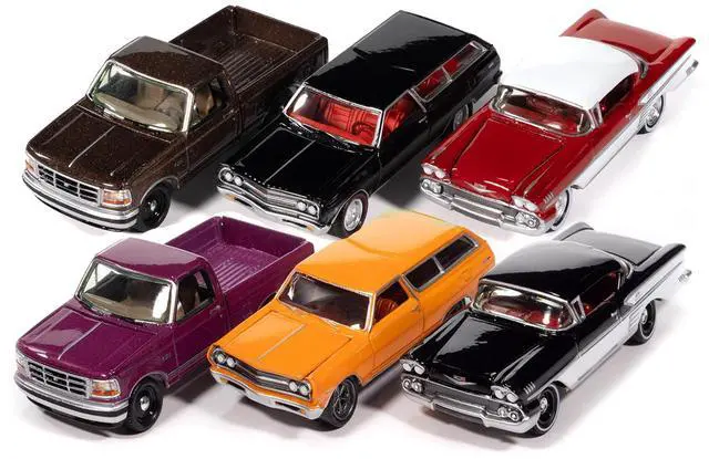 Alt view image 2 of 6 - Johnny Lightning Collector's Tin 2025 Set of 6 Cars Release 2 Limited Edition 1/64 Diecast Model Cars by Johnny Lightning