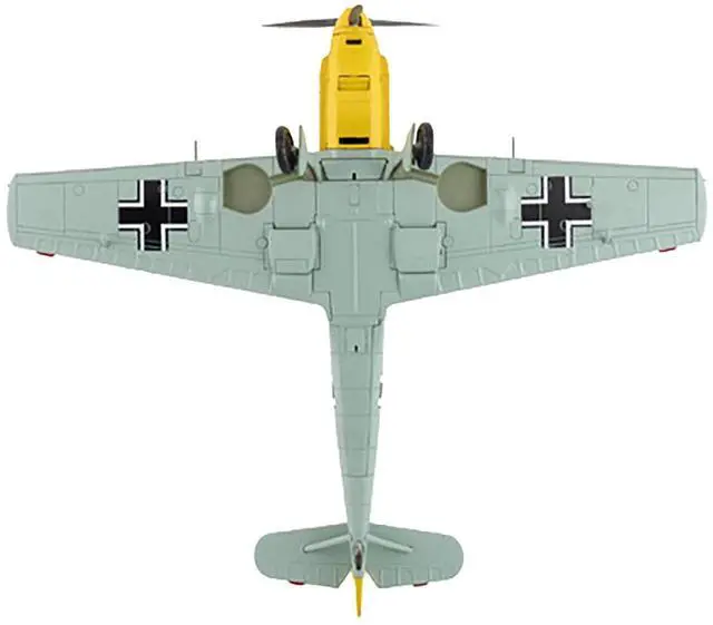 Alt view image 3 of 6 - Messerschmitt Bf 109E-3 Fighter Aircraft "White 4 Unteroffizier Horst Perez" German Luftwaffe 1/48 Diecast Model by Hobby Master