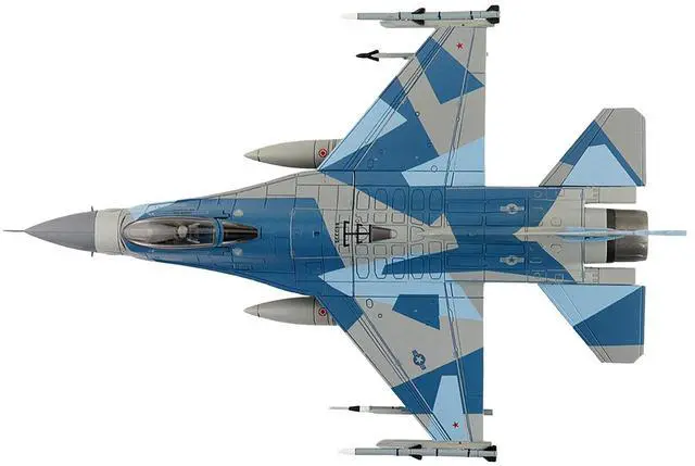 Alt view image 4 of 6 - Lockheed F-16C Fighting Falcon Fighter Aircraft "Blue Splinter, Eielson AFB" US Air Force 1/72 Diecast Model by Hobby Master