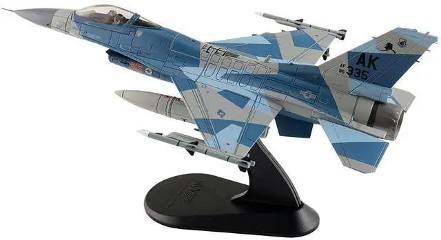 Alt view image 6 of 6 - Lockheed F-16C Fighting Falcon Fighter Aircraft "Blue Splinter, Eielson AFB" US Air Force 1/72 Diecast Model by Hobby Master