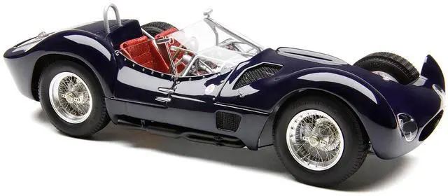 Alt view image 2 of 6 - Maserati Tipo 60/61 "Birdcage" Dark Blue "Cut-Off Model" Limited Ed with Showcase and Baseplate 1/18 Diecast Model Car by CMC