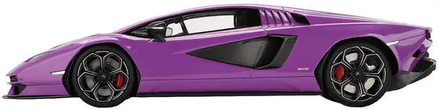 Alt view image 3 of 6 - Lamborghini Countach LPI 800-4 Viola 30th Purple Metallic 1/18 Model Car Top Speed