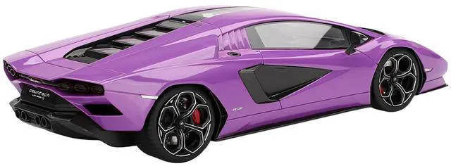 Alt view image 5 of 6 - Lamborghini Countach LPI 800-4 Viola 30th Purple Metallic 1/18 Model Car Top Speed
