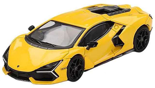 Alt view image 2 of 6 - Lamborghini Revuelto Giallo (Yellow) Limited Edition 1/64 Diecast Model Car by Mini GT
